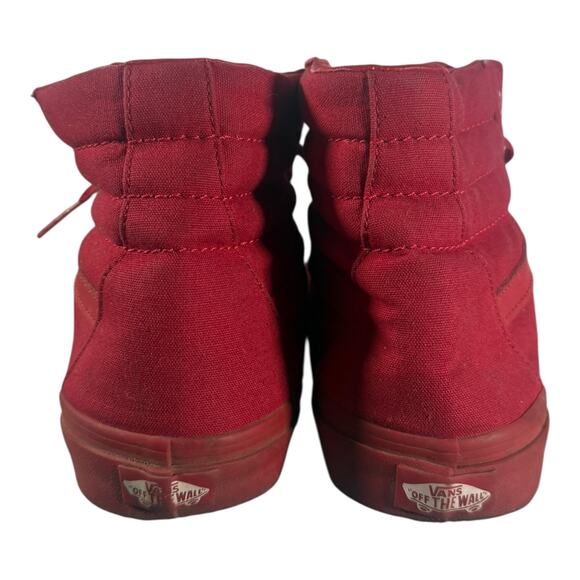 Vans Men’s Sk8-Hi 721500 Size 10.5 Red High Top Lace Up Skateboarding Sneakers main image 2